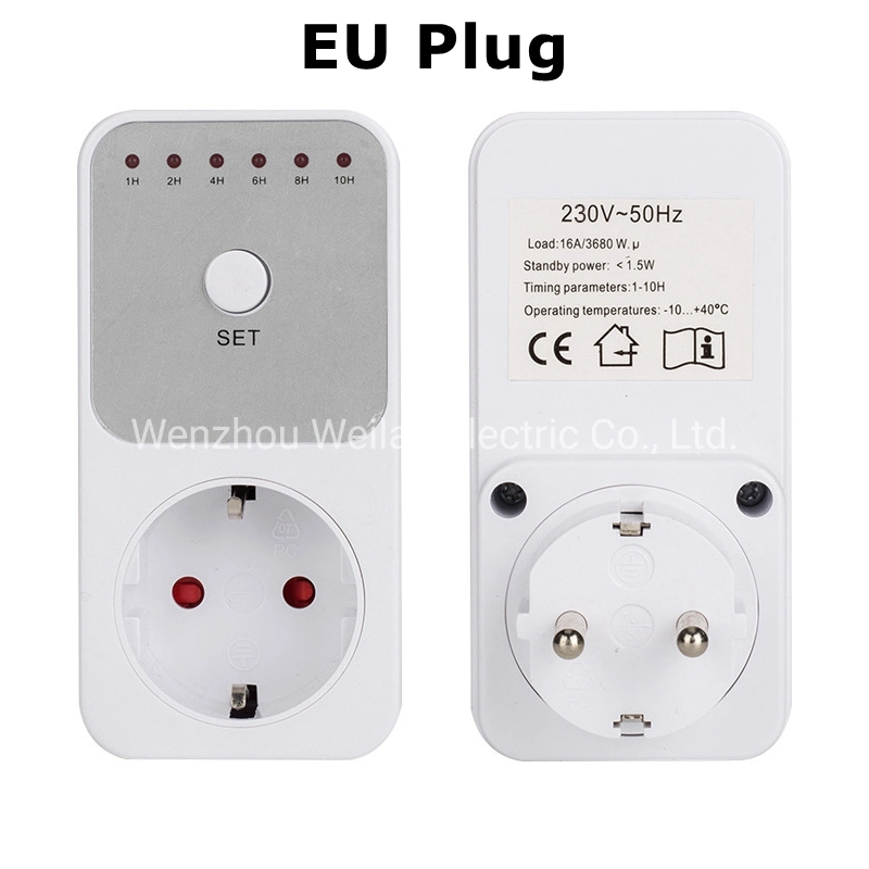 Mini LED 230V 16A 1h-10h Countdown Timer Switch Socket Outlet Plug-in Time Control for Kitchen