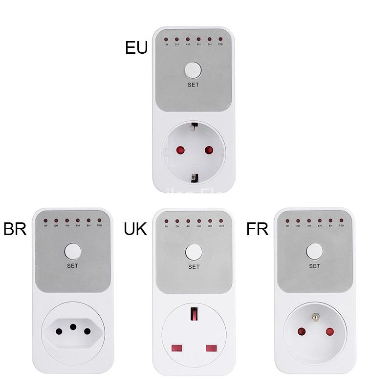 EU UK 10hr Countdown Timer Switch Socket Plug Intelligent Time Setting Control Socket Electricity Power Metering Socket