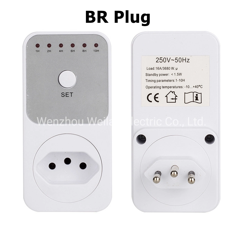 Mini LED 230V 16A 1h-10h Countdown Timer Switch Socket Outlet Plug-in Time Control for Kitchen