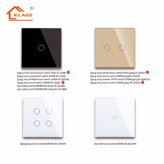 Tuya Smart Switch Zigbee WiFi Wall Switch Touch Glass Panel Switch Light Switch