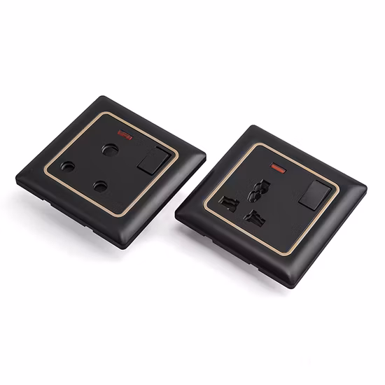K3.2 Factory Price UK PC Double Touch Home 16A 250V Smart Electrical Wall Switch Light Switch Sockets