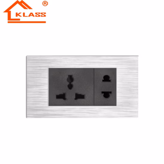 Thailand Wall Electrical Duplex 3 Pin Multi Socket with 1gang Switch