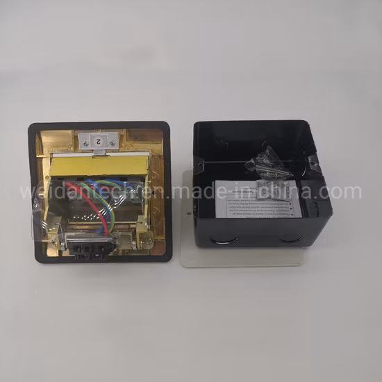 Europe Schuko Floor Power socket, Schuko *2Ports with Copper Alloy Face plate