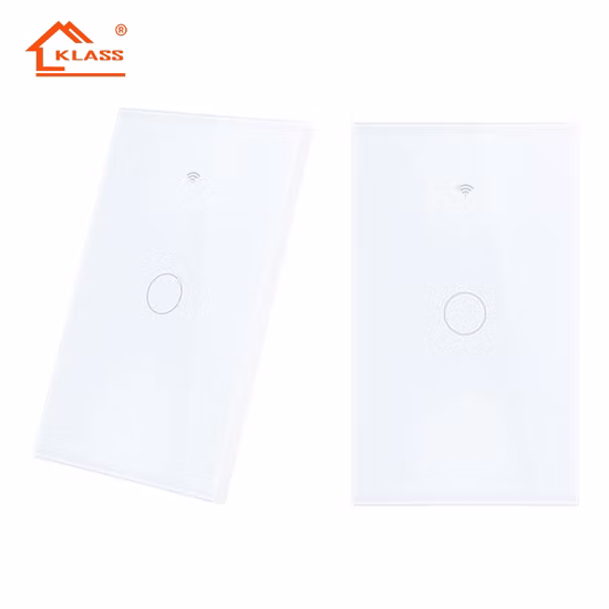 Klass Us Standard IP65 Bluetooth Wireless WiFi Wall Touch Tuya Smart Electrical Light Switch with Tempered Glass
